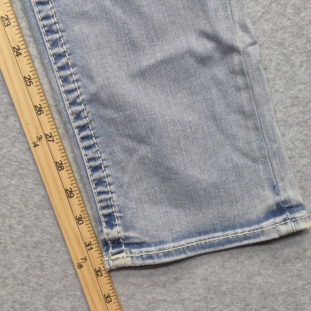 Vintage True Religion Billy Big T Jeans Womens 28 Blue Mid Rise Straight Y2K - Picture 12 of 16